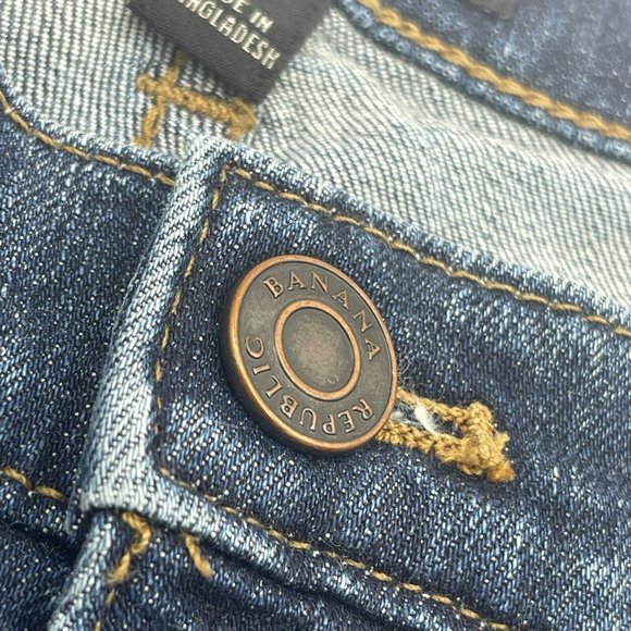 Banana Republic Jean Shorts Womens Size 6 Dark Wash Cut Off Casual Summer *Read* - Picture 7 of 12